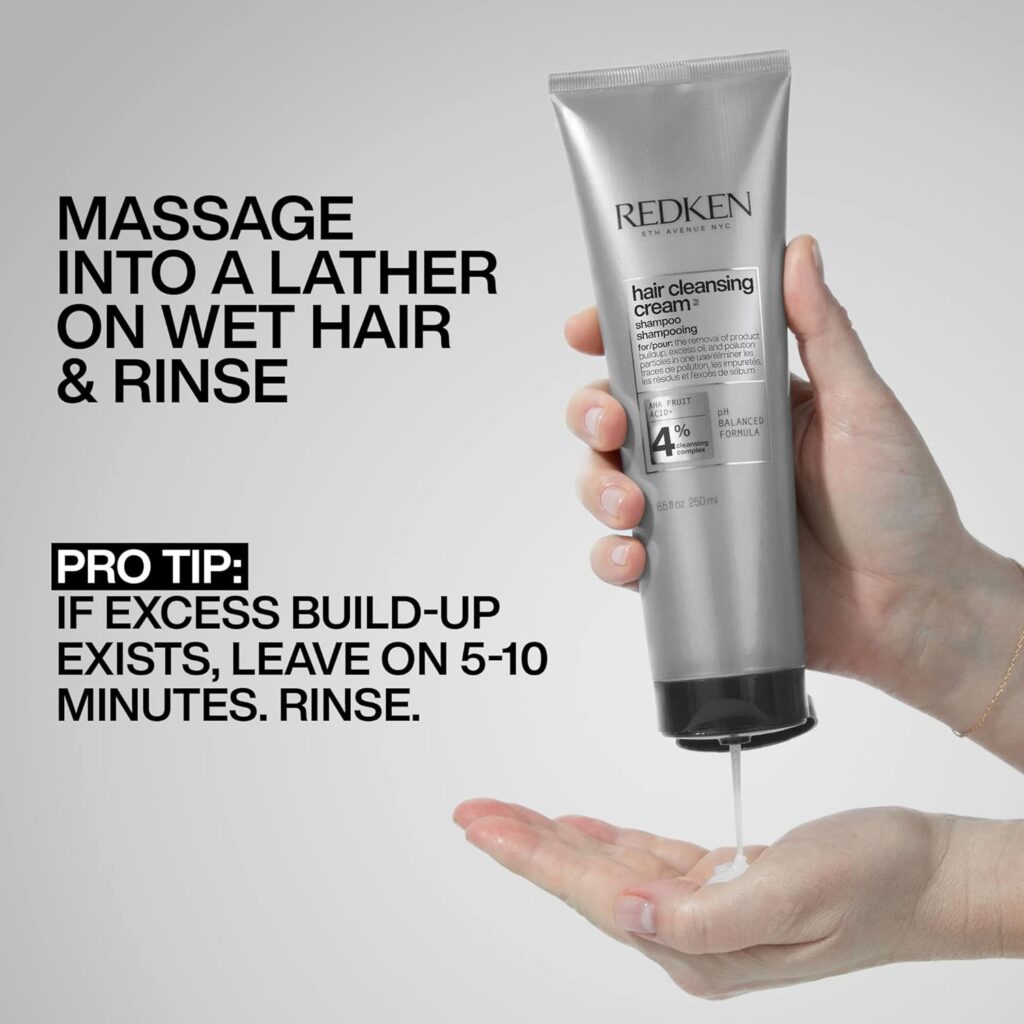 Redken Detox Hair Cleansing Cream Clarifying Shampoo | For All Hair Types | Removes Buildup  Strengthens Cuticle | 8.5 Fl Oz
